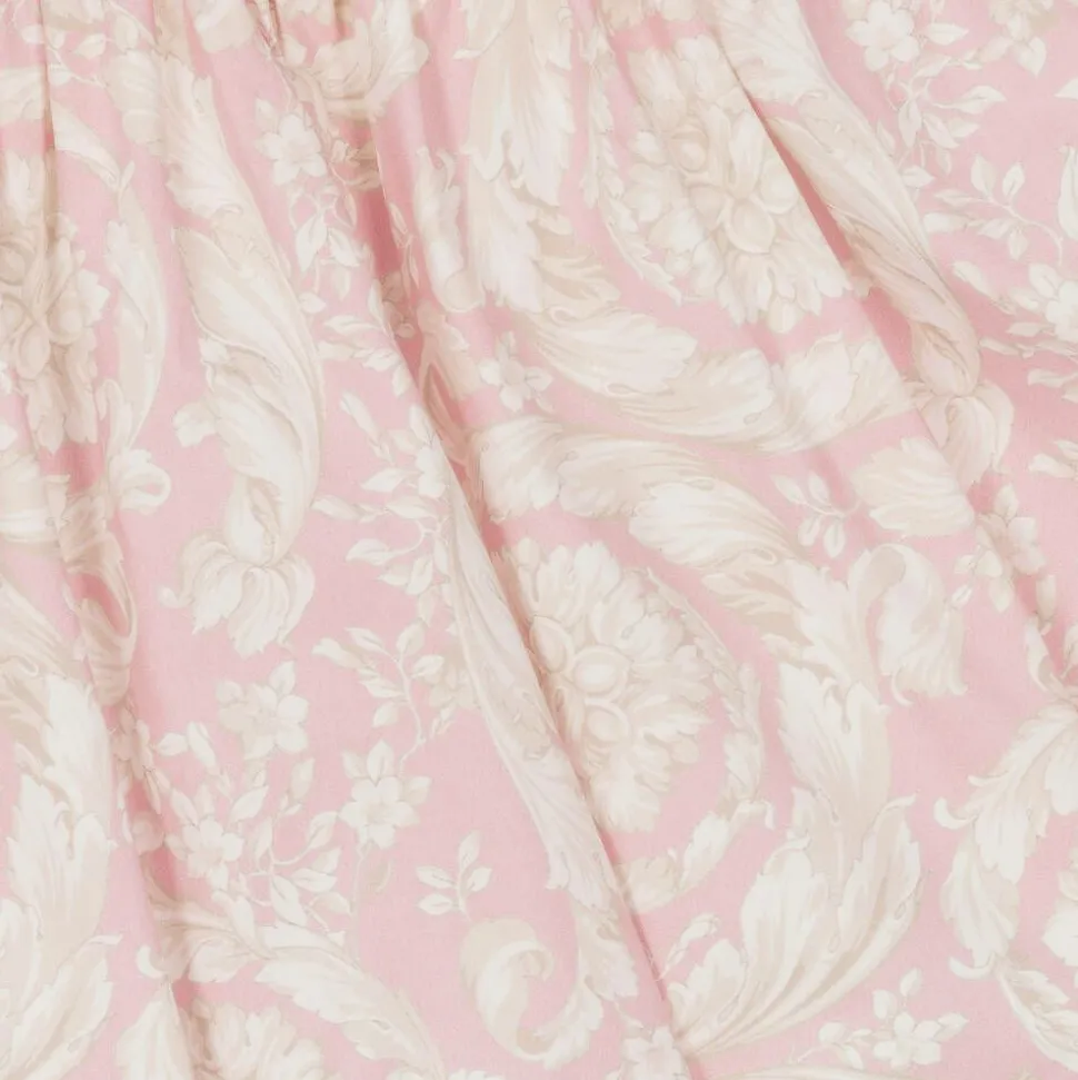Baby Girls Ivory & Pink Barocco Cotton Dress