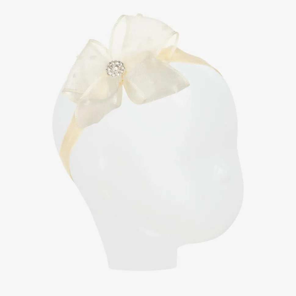 Baby Girls Ivory Bow Headband