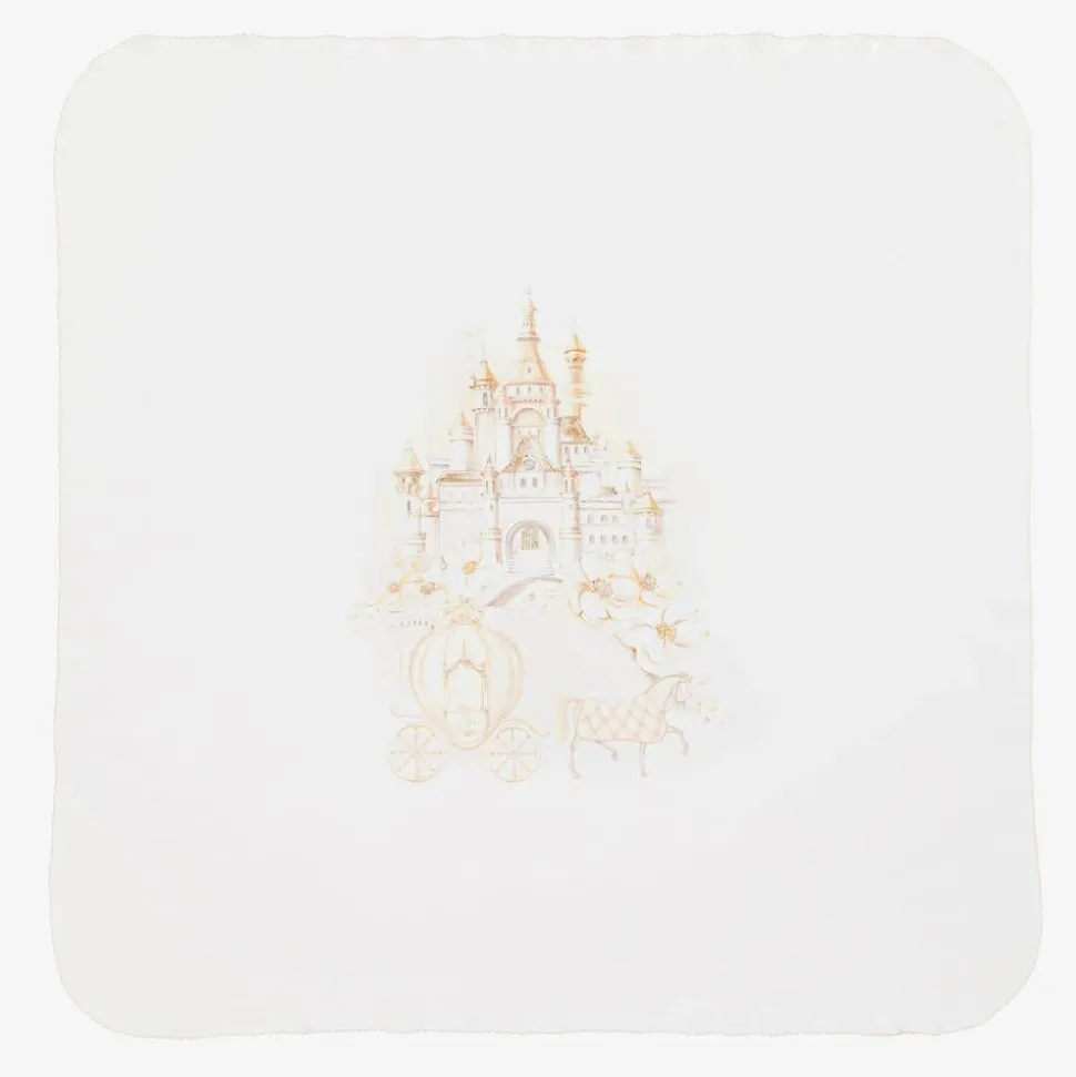 Baby Girls Ivory Cotton Blanket Gift Set