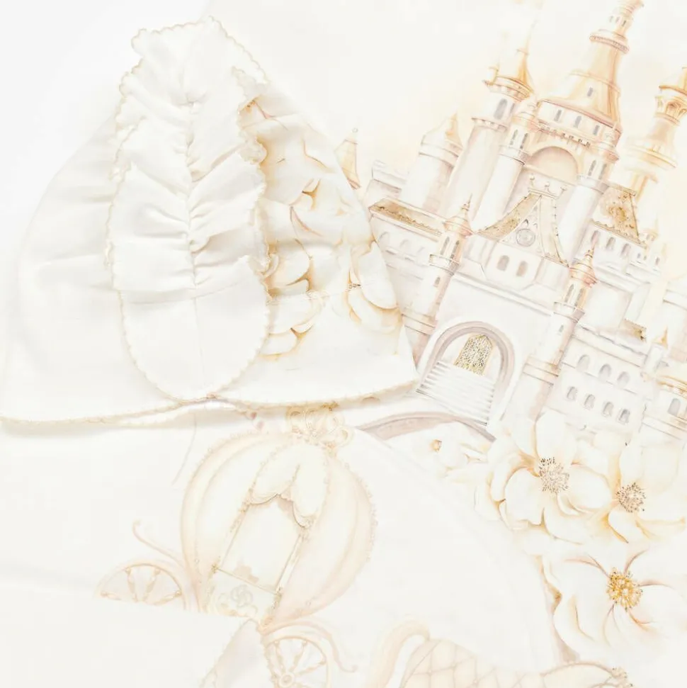 Baby Girls Ivory Cotton Blanket Gift Set