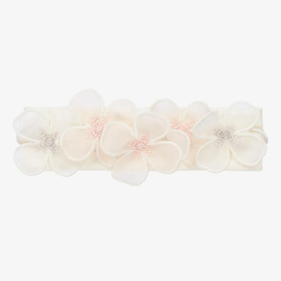 Baby Girls Ivory Cotton Headband