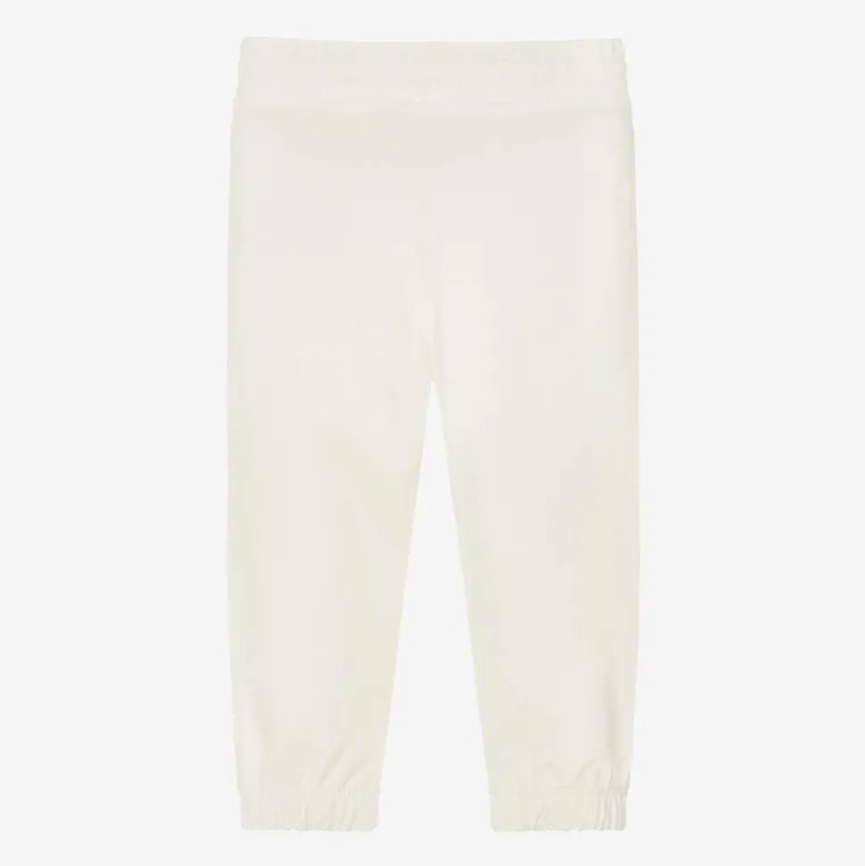 Baby Girls Ivory Cotton Joggers