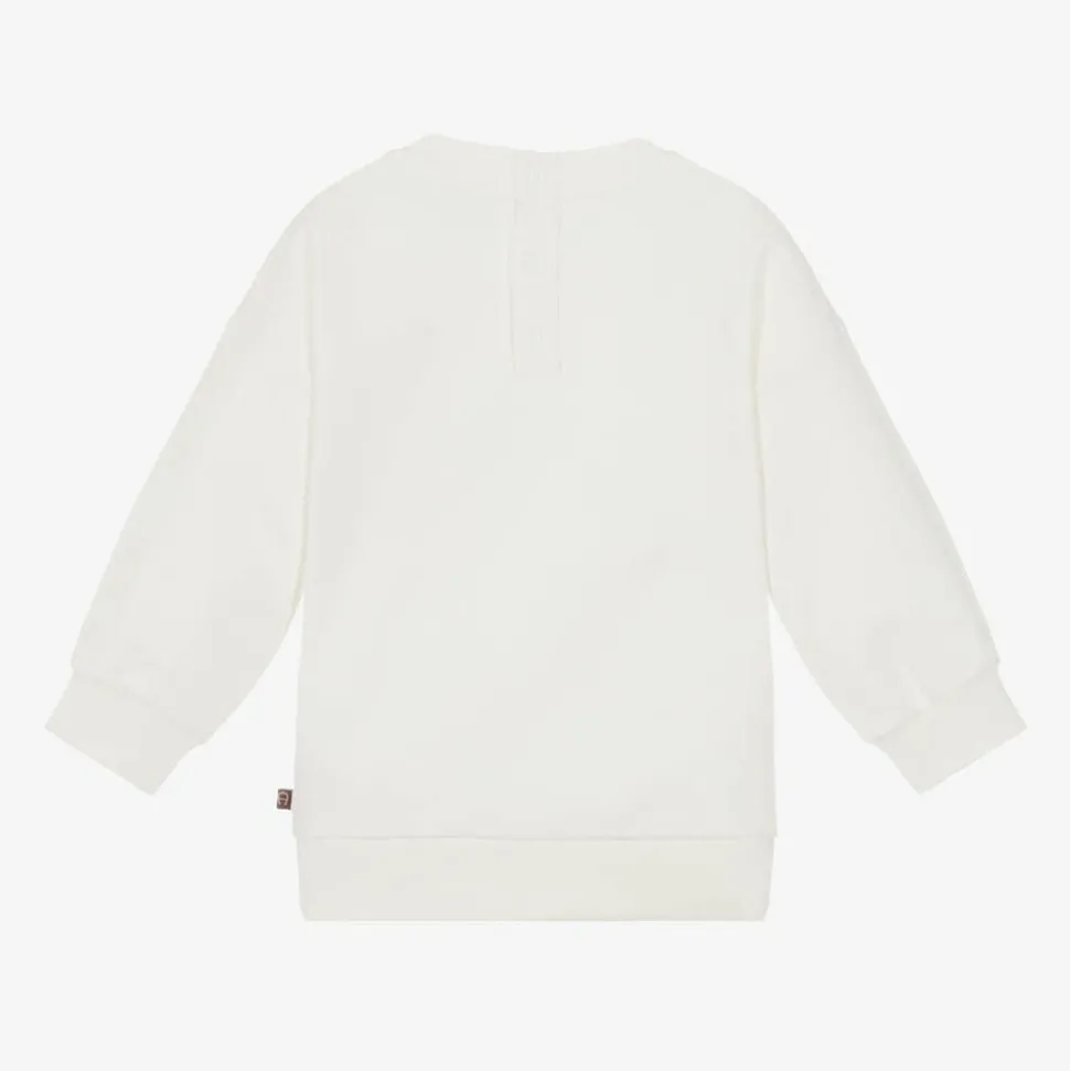 Baby Girls Ivory Cotton Sweatshirt