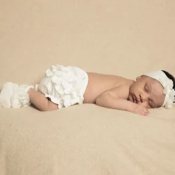 Baby Girls Ivory Frilly Pants