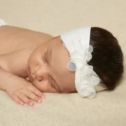 Baby Girls Ivory Headband & Booties Gift Set