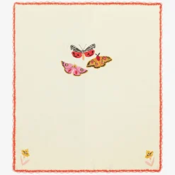 Baby Girls Ivory Knit Butterfly Shawl (73cm)