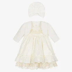 Baby Girls Ivory Lace Dress Set