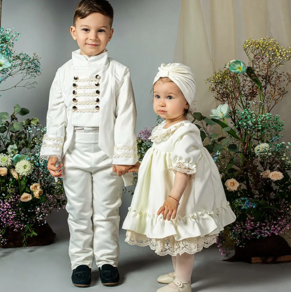 Baby Girls Ivory Lace Dress Set