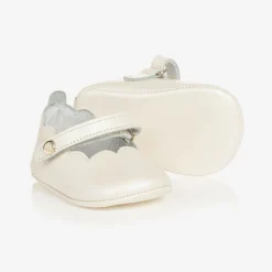 Baby Girls Ivory Leather Pre-Walker Shoes