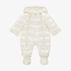 Baby Girls Ivory Padded Snowsuit