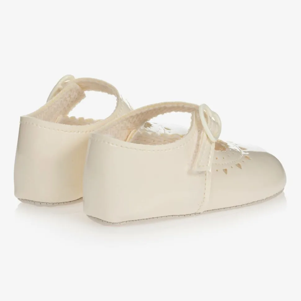 Baby Girls Ivory Patent Pre-Walker Shoes