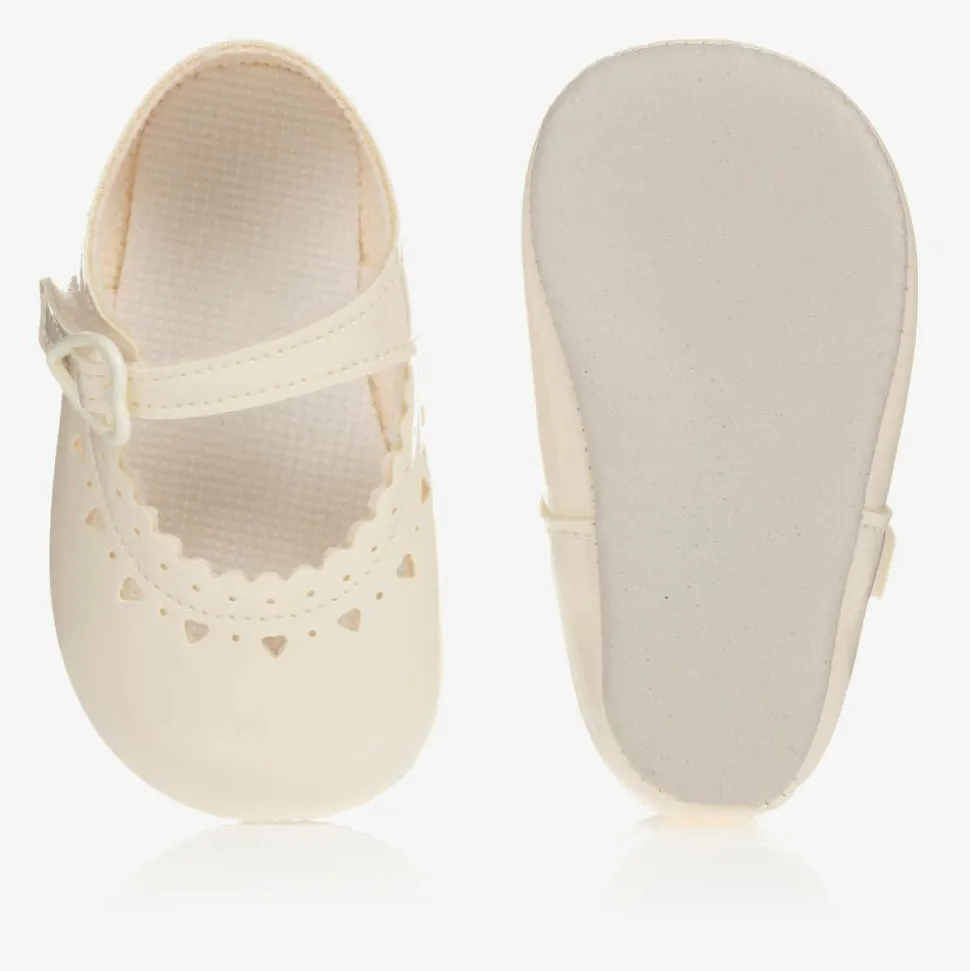Baby Girls Ivory Patent Pre-Walker Shoes