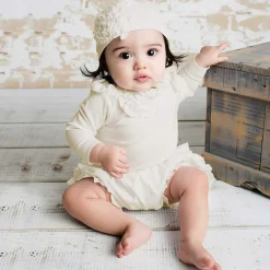 Baby Girls Ivory Pima Cotton Hat