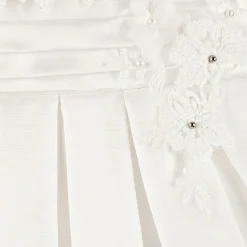 Baby Girls Ivory Satin Dress Set