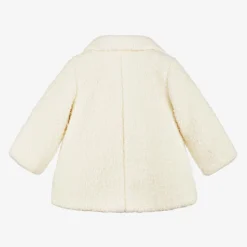Baby Girls Ivory Sherpa Fleece Coat