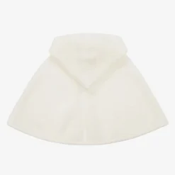 Baby Girls Ivory Wool Knit Cape