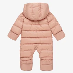 Baby Girls Pink & Vintage Check Snowsuit