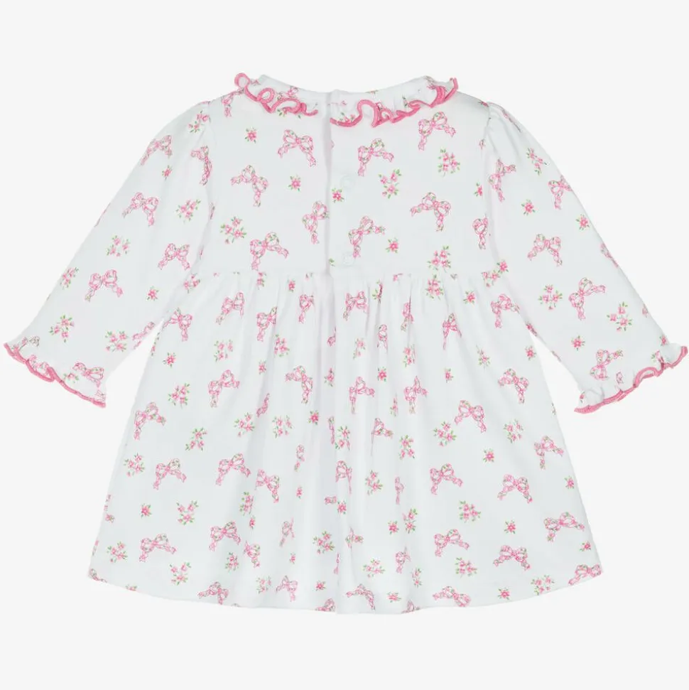 Baby Girls Pink Blooming Bows Pima Cotton Dress
