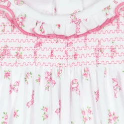 Baby Girls Pink Blooming Bows Pima Cotton Dress
