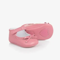Baby Girls Pink Bow Pre-Walker Shoes