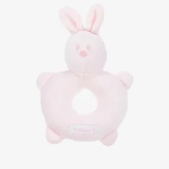 Baby Girls Pink Bunny Rattle Toy (14cm)