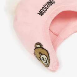 Baby Girls Pink Cotton & Wool Knit Hat