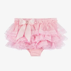 Baby Girls Pink Cotton Bloomer Shorts
