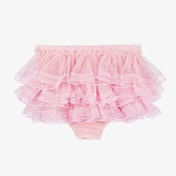 Baby Girls Pink Cotton Bloomer Shorts