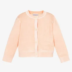 Baby Girls Pink Cotton Cardigan