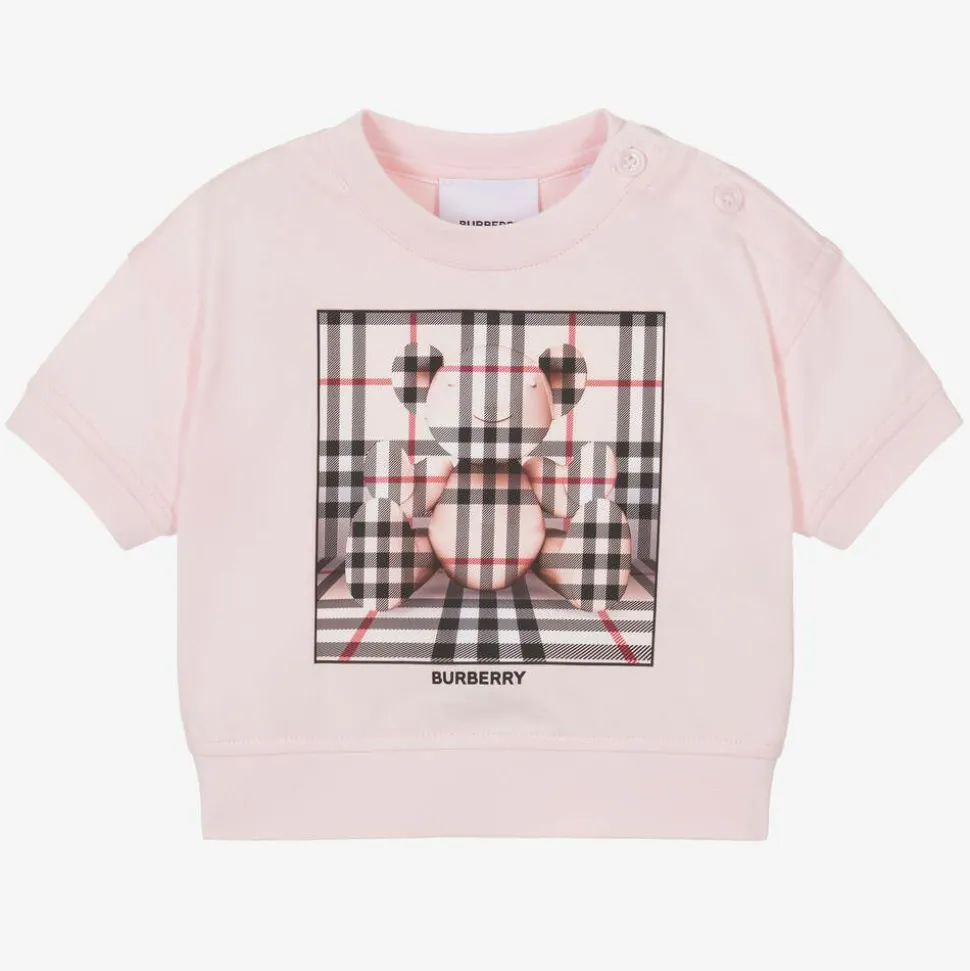 Baby Girls Pink Cotton T-Shirt