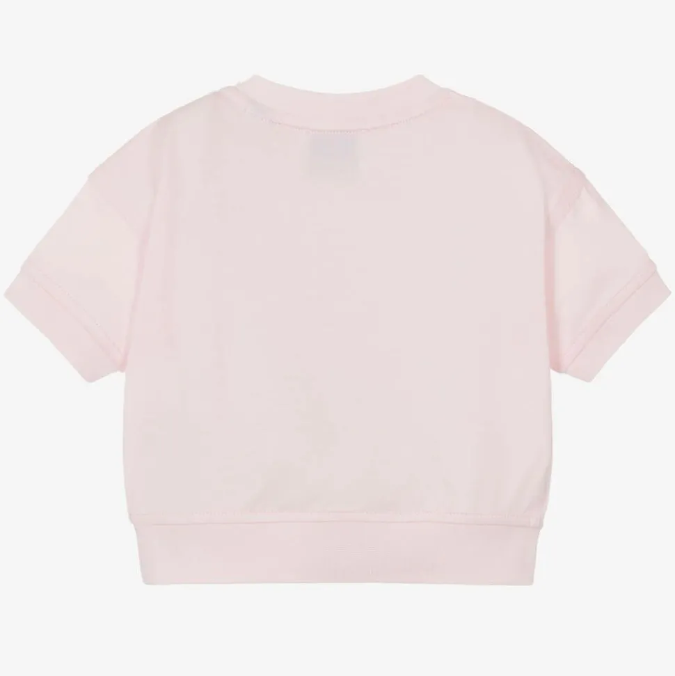 Baby Girls Pink Cotton T-Shirt