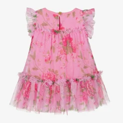 Baby Girls Pink Floral Tulle Dress