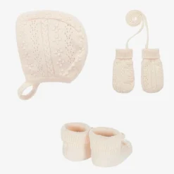 Baby Girls Pink Hat & Booties Gift Set
