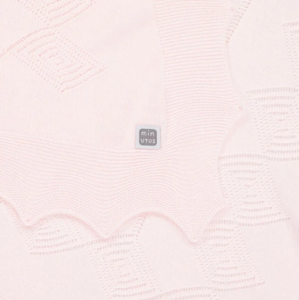Baby Girls Pink Knitted Shawl (105cm)