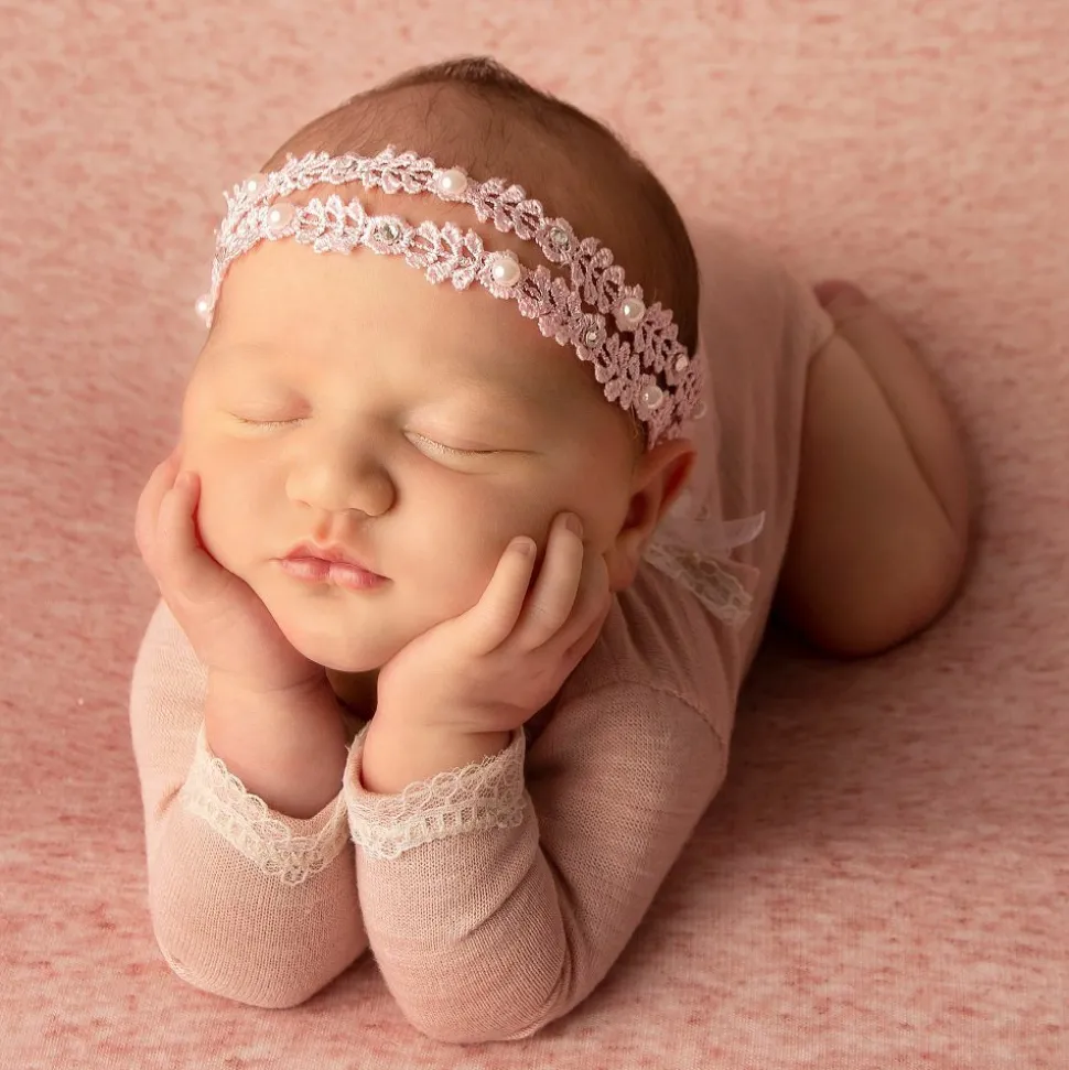 Baby Girls Pink Lace Headband