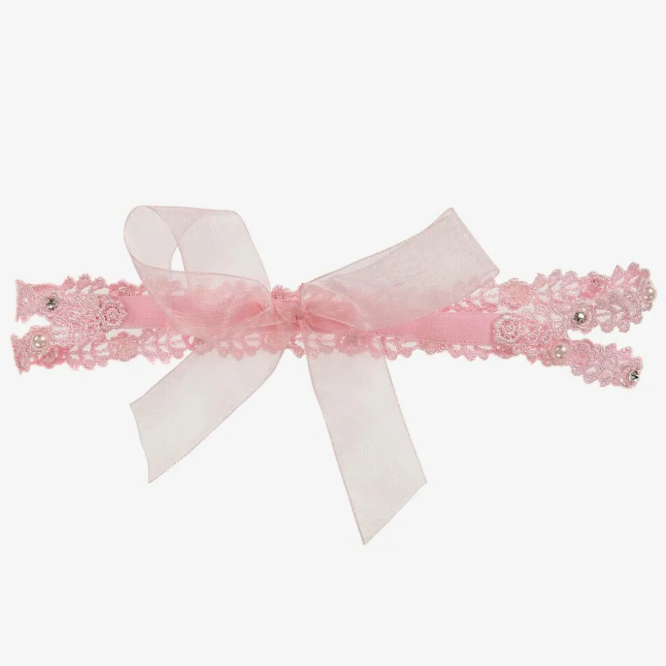 Baby Girls Pink Lace Headband