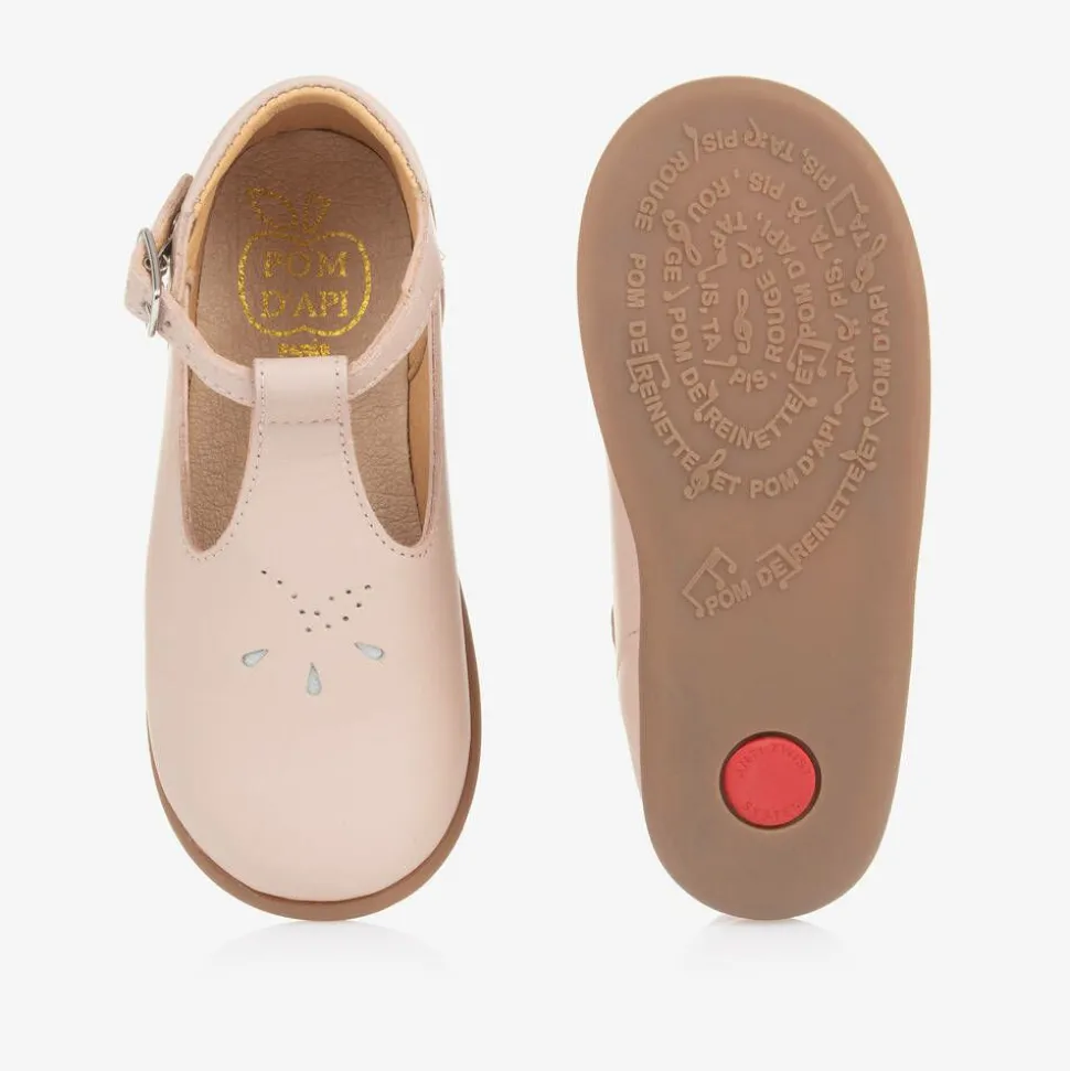 Baby Girls Pink Leather First Walker Shoes