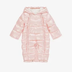 Baby Girls Pink Padded Snowsuit
