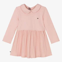 Baby Girls Pink Piqué & Pointelle Dress