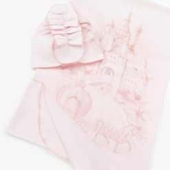 Baby Girls Pink Princess Cotton Blanket Gift Set