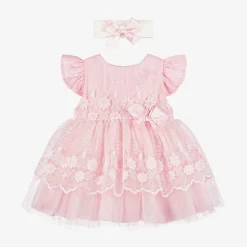 Baby Girls Pink Tulle Dress Set