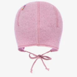 Baby Girls Pink Wool Bonnet