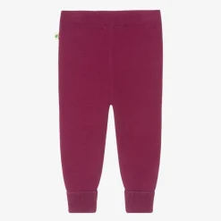 Baby Girls Purple Knitted Trousers