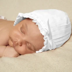 Baby Girls White Bonnet