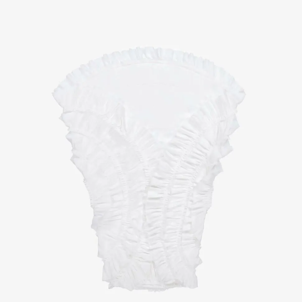 Baby Girls White Cotton Blanket (86cm)