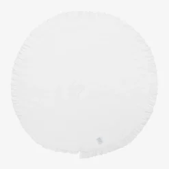 Baby Girls White Cotton Blanket (86cm)