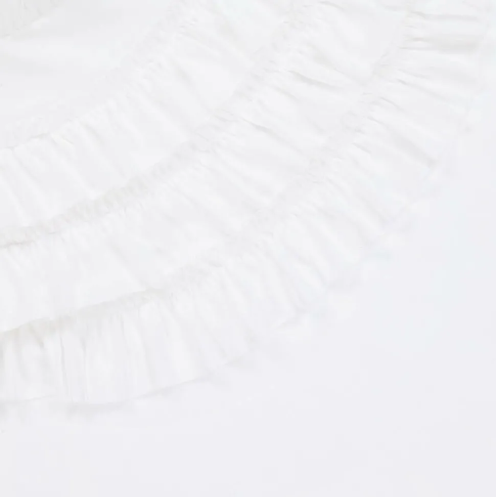 Baby Girls White Cotton Blanket (86cm)