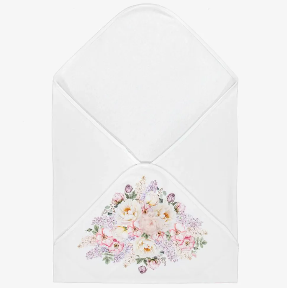 Baby Girls White Cotton Blanket Gift Set