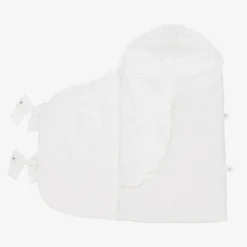 Baby Girls White Floral Bow Nest