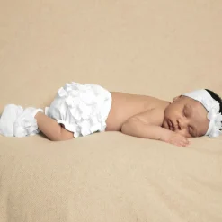 Baby Girls White Frilly Pants